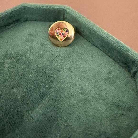 Stephanie Gottlieb 14k Pave Heart Ring - Picture 3 of 5